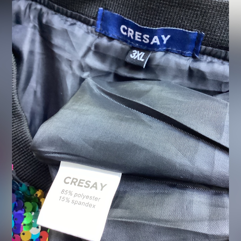 Multicolor Sequin Bomber Jacket B37 - image 2